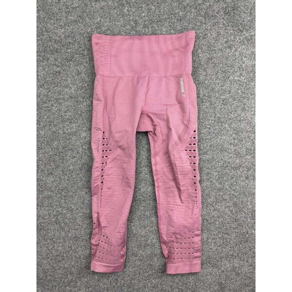 Gymshark Leggings Womens Small Pink High Rise Seamless Capri Yoga Workout Gym